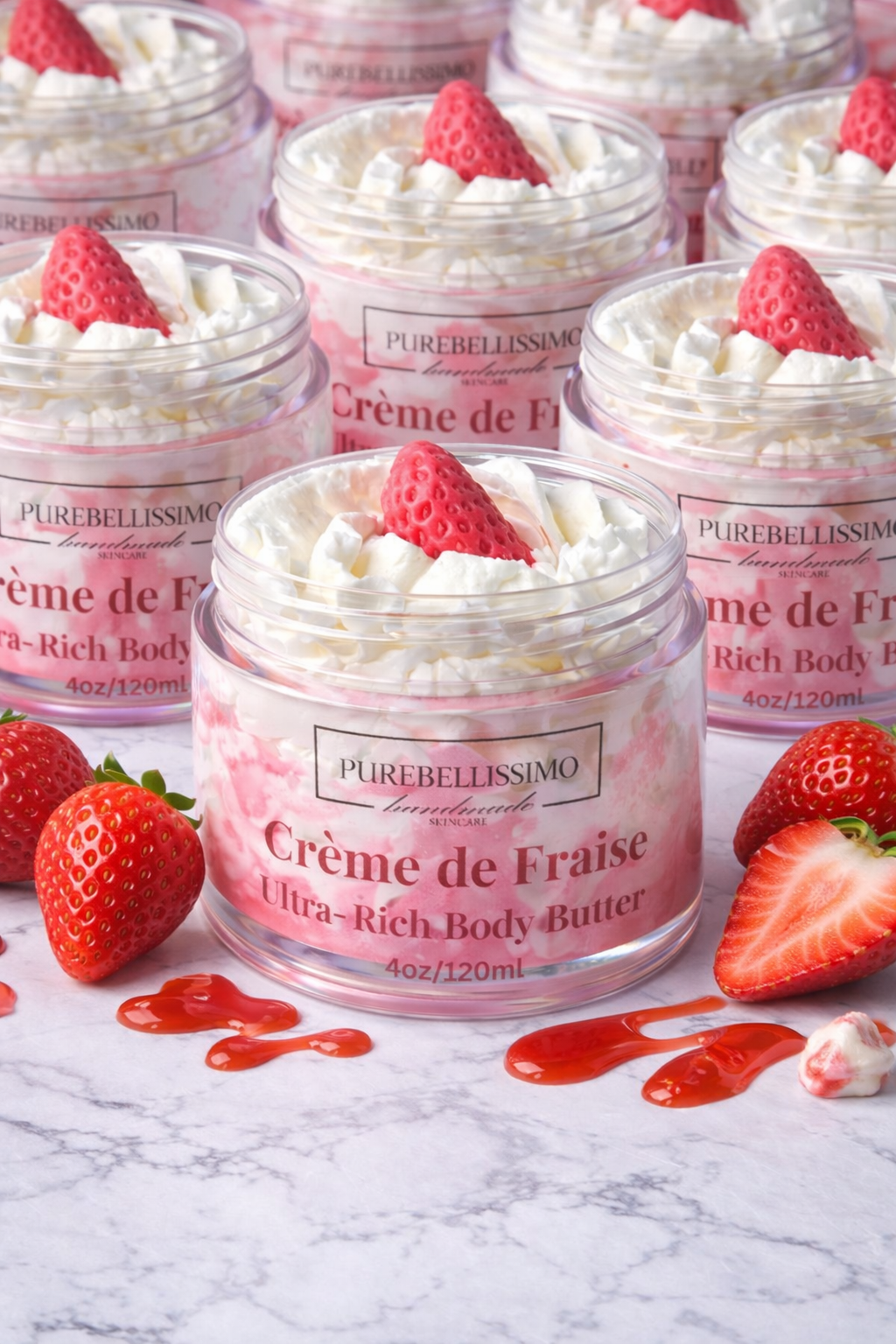 Strawberry Cream Body Butter | Crème de Fraise | PureBellissimo