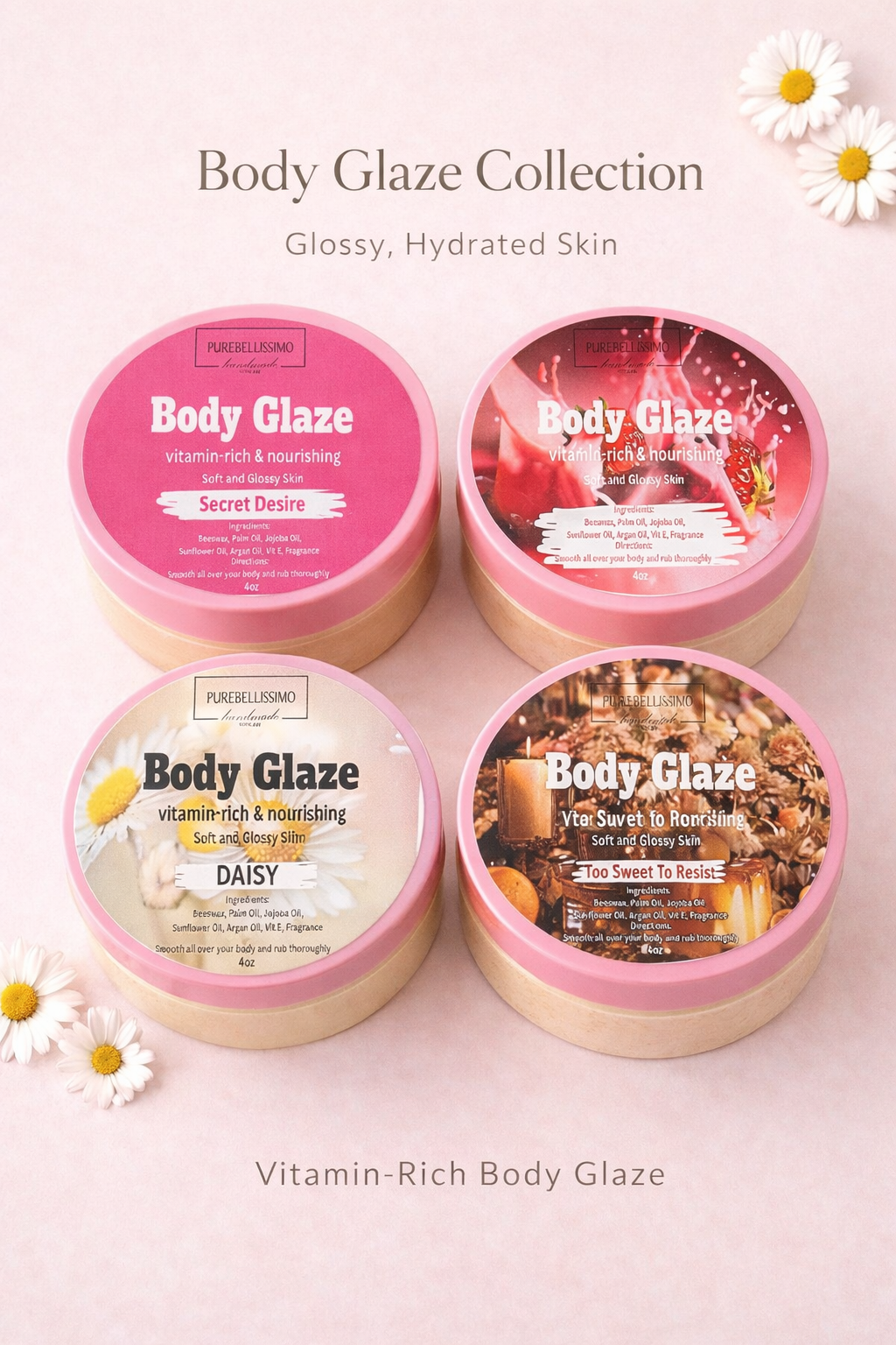 Customize Your Own Body Glaze Box (Choose Any 4) | Hydrating Glossy Skin Set