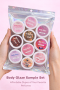 Perfume Dupe Body Glaze Sample Set – 9 Mini Glazes | Inspired by Popular Perfume Scents