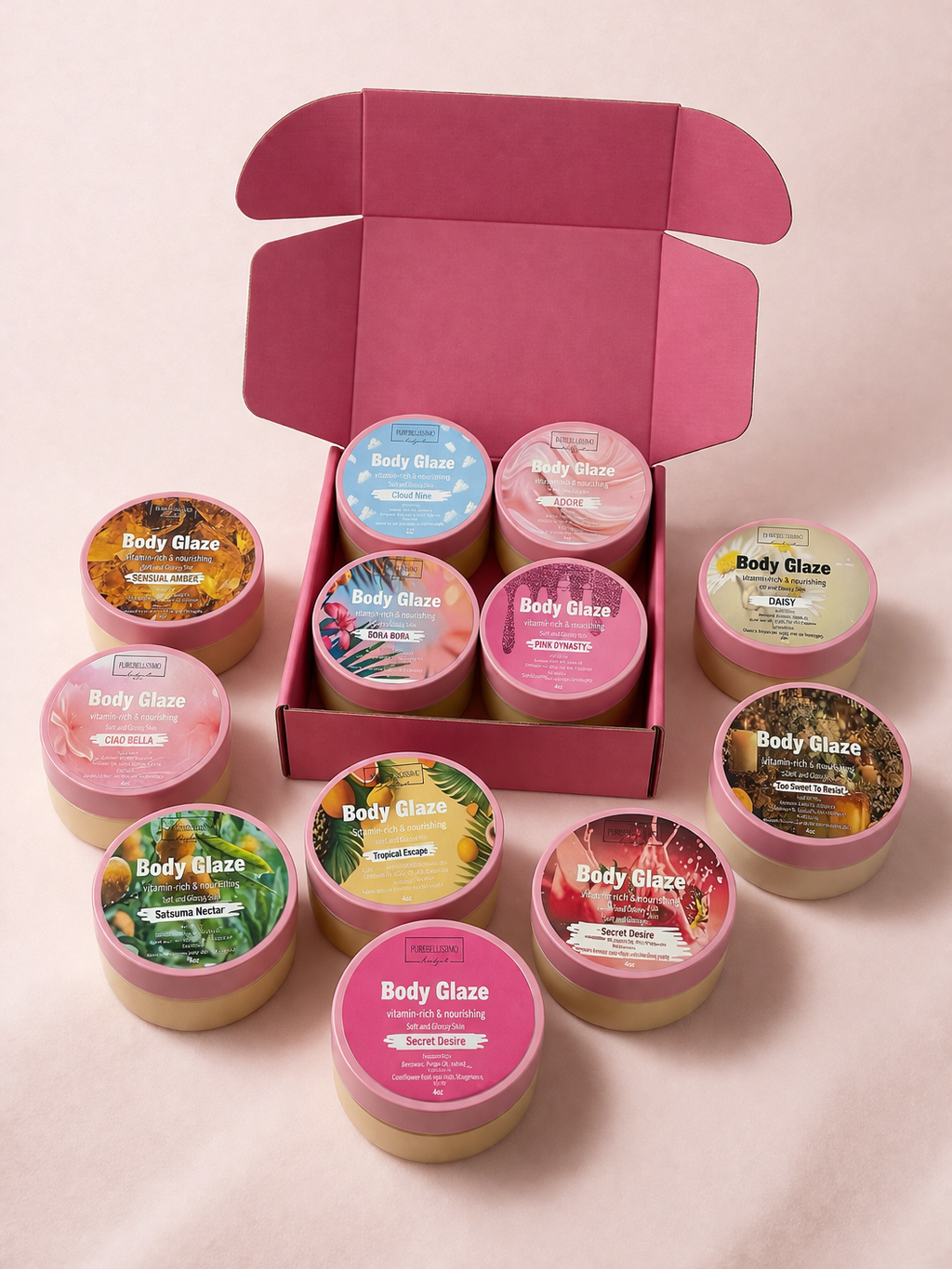Customize Your Own Body Glaze Box (Choose Any 4) | Hydrating Glossy Skin Set