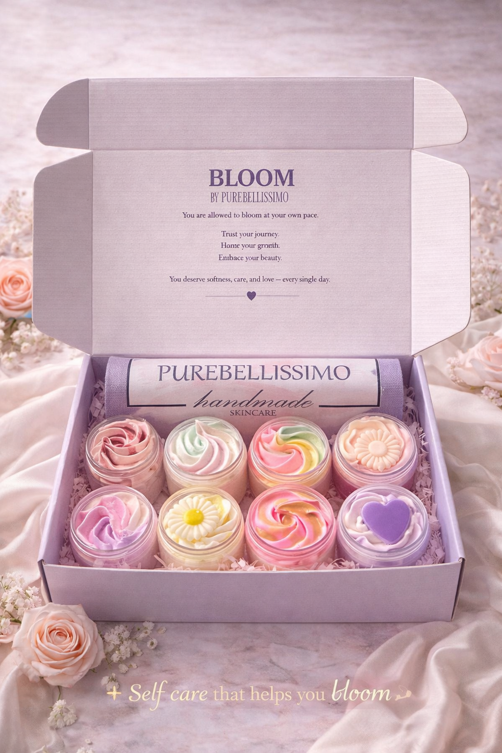 Bloom Box by PureBellissimo – 8 Piece Body Butter Collection Gift Set