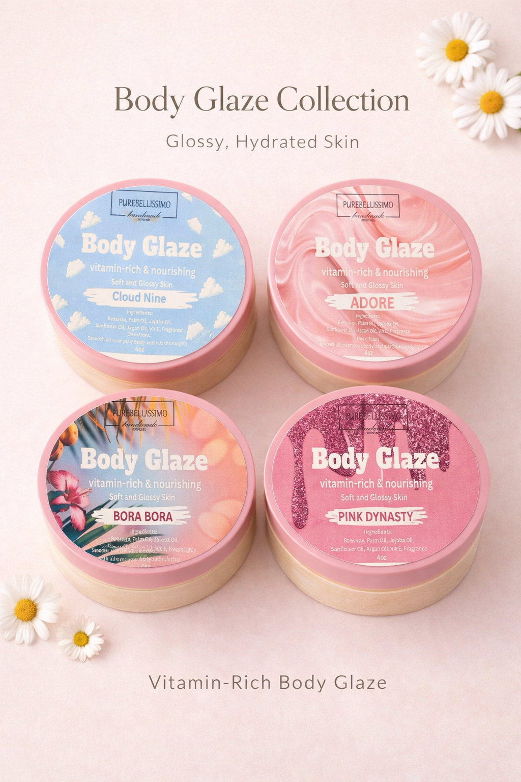 Customize Your Own Body Glaze Box (Choose Any 4) | Hydrating Glossy Skin Set