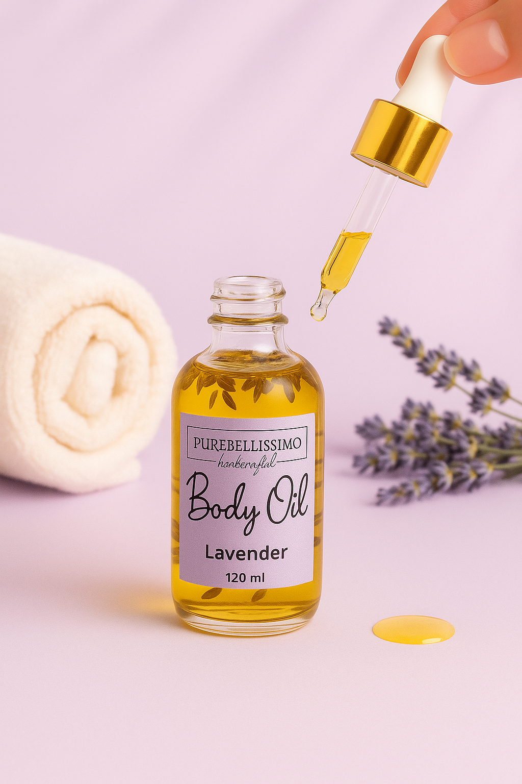 Lavender Body Oil | Lightweight Hydrating Glow | PureBellissimo