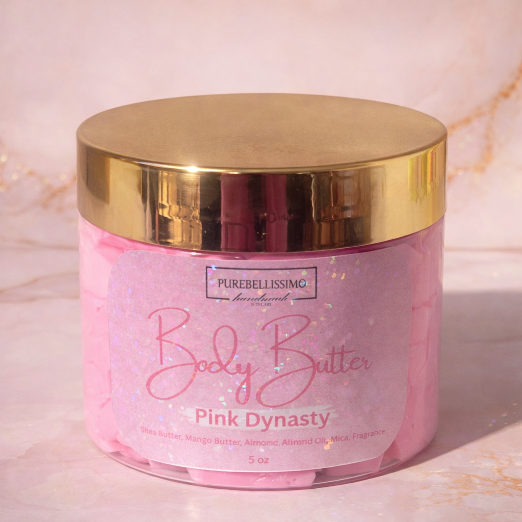 Pink Dynasty Body Butter – Whipped Shea & Mango Butter | Soft Glow Hydration | 5 oz