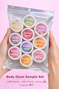 Basic Body Glaze Sample Set – 9 Mini Glazes | Sweet, Floral & Tropical Collection