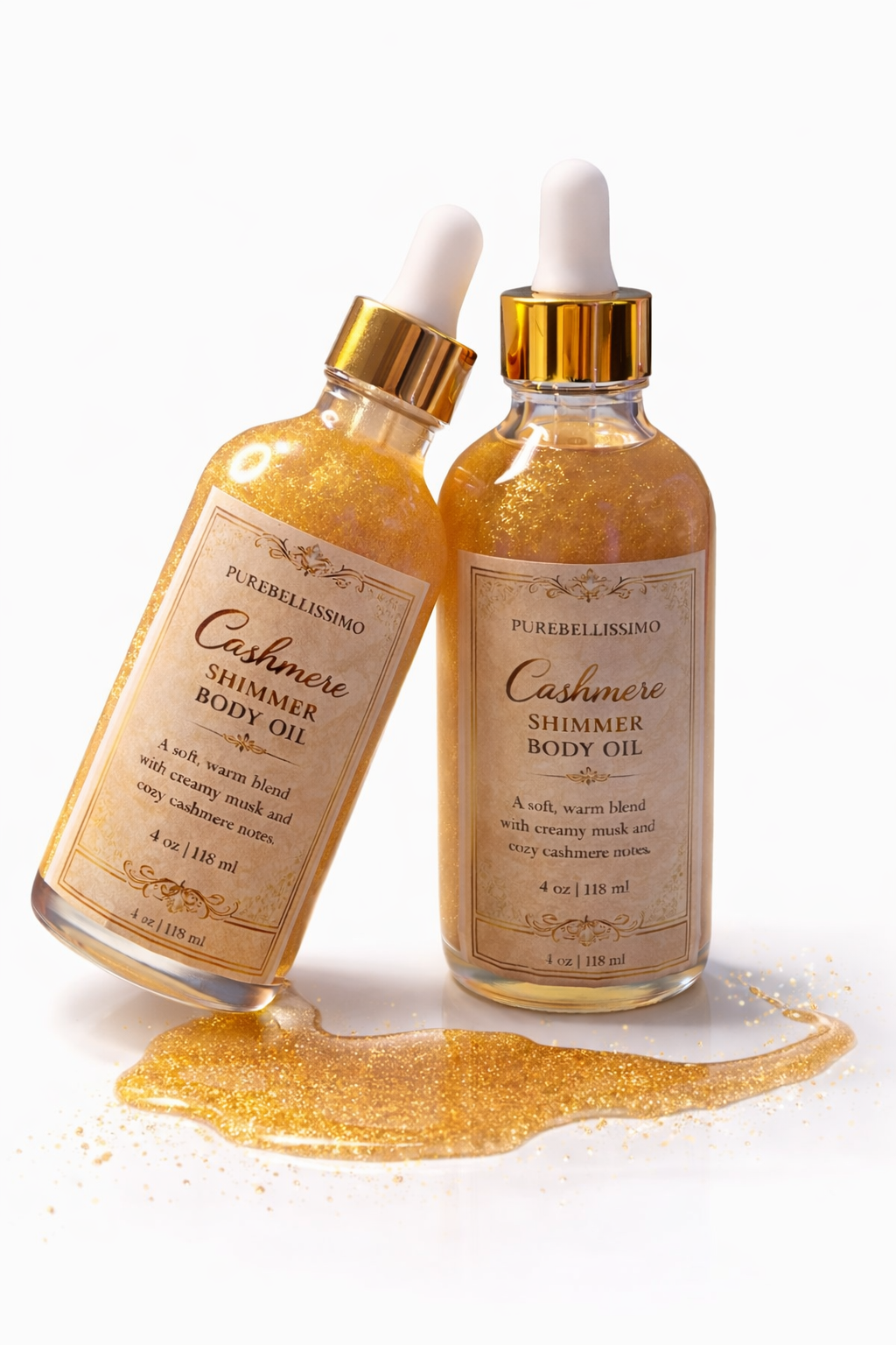Luxurious Cashmere Shimmer Body Oil | Oil For Radiant Glow | PureBellissimo