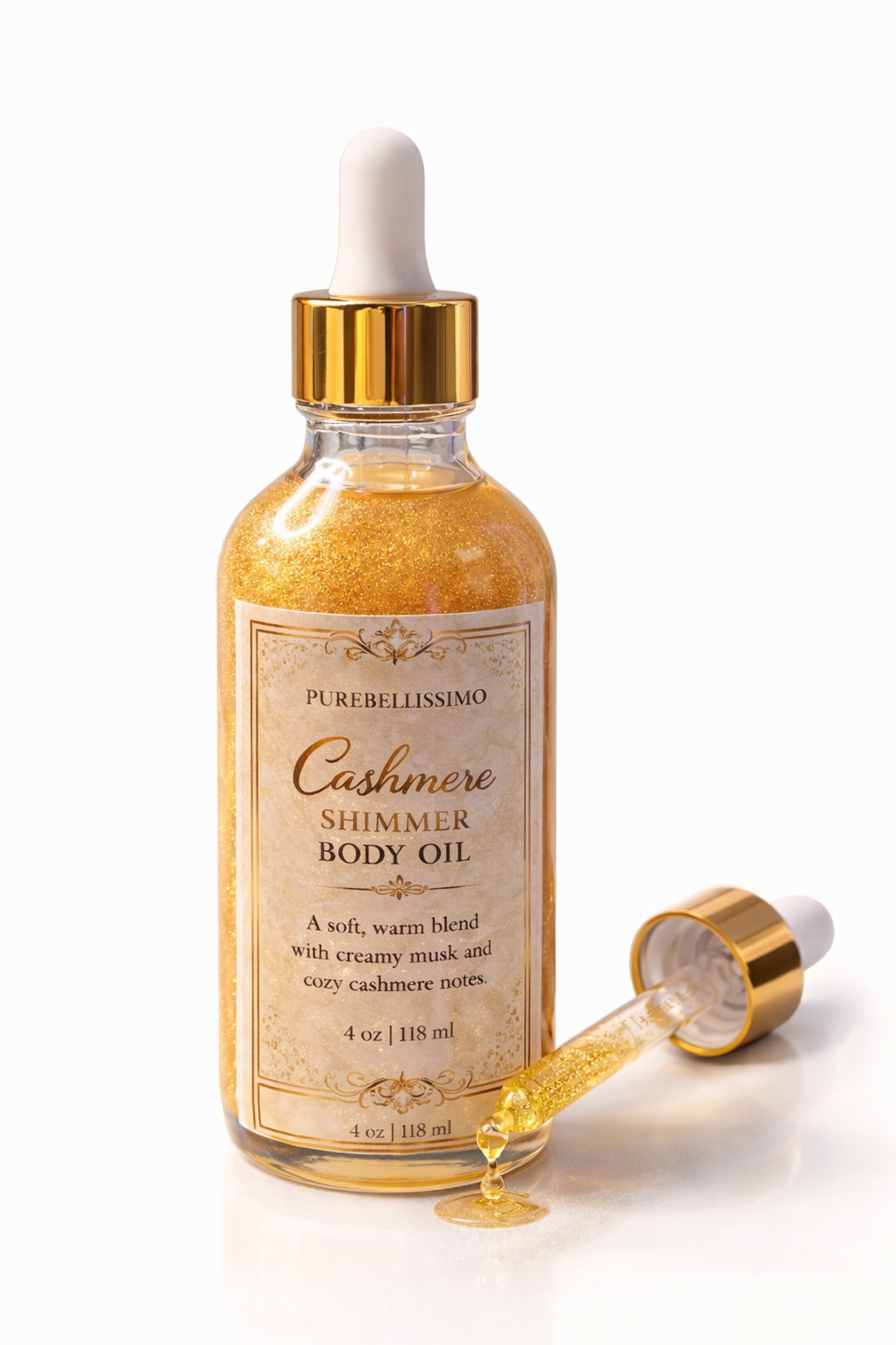 Luxurious Cashmere Shimmer Body Oil | Oil For Radiant Glow | PureBellissimo